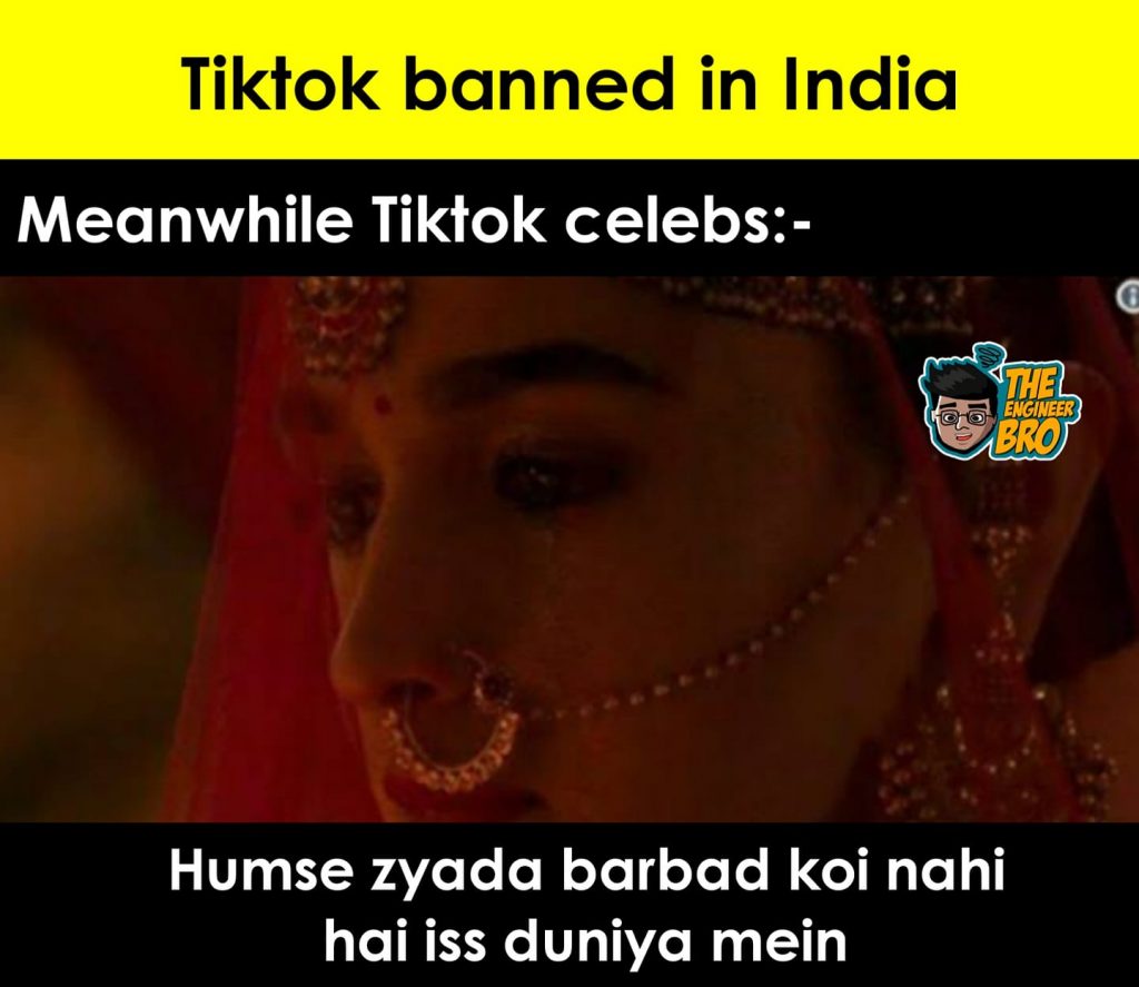 tiktok ban in india meme