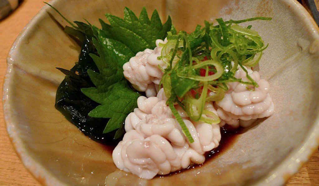 shirako, fish sperm sacks in japan