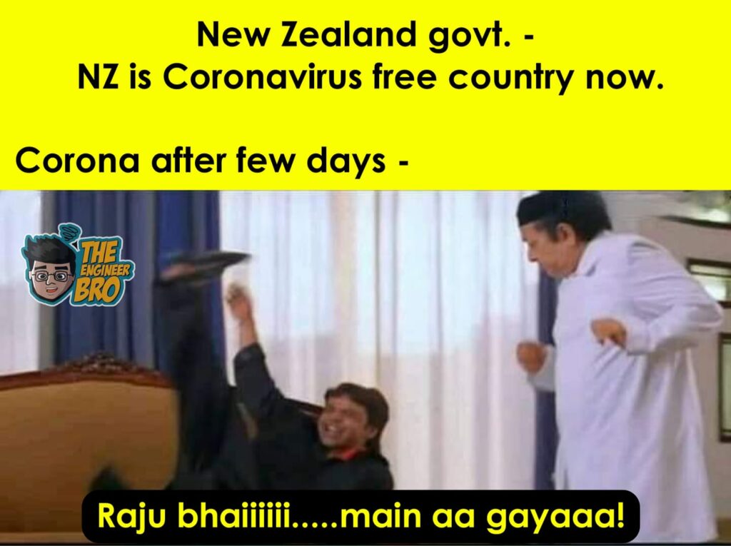 Hera Pheri MEME on coronavirus free country