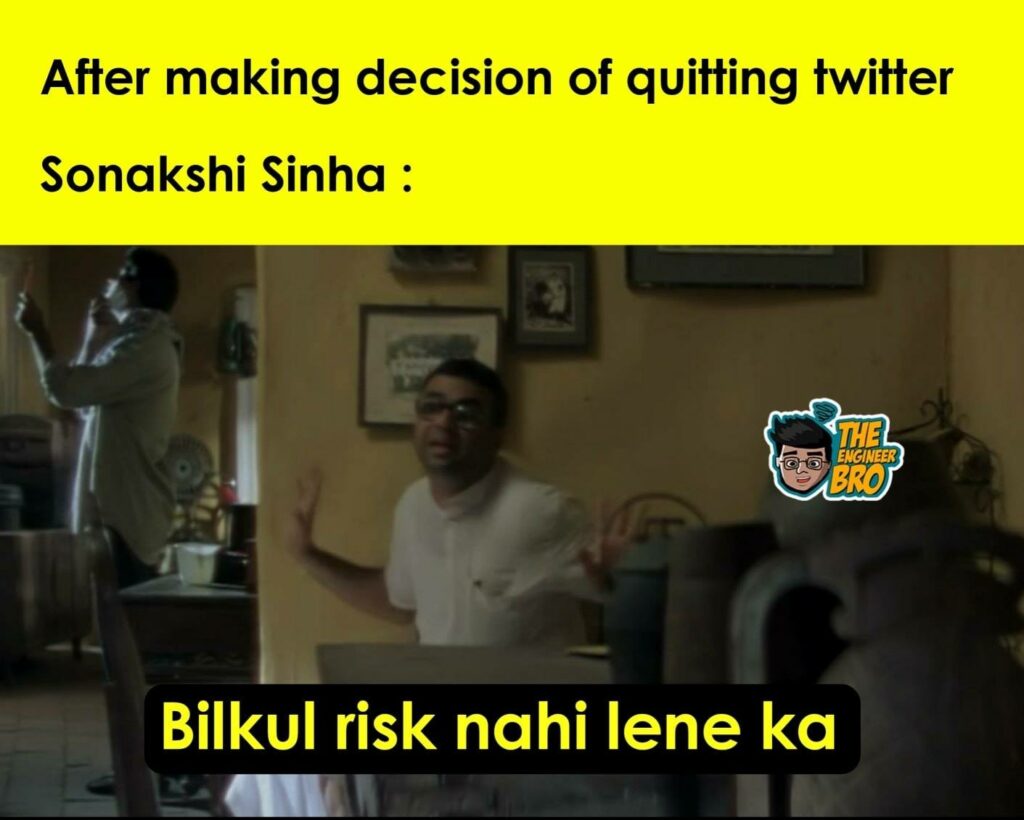 Hera Pheri meme with baburao saying bilkul risk nahi lene ka