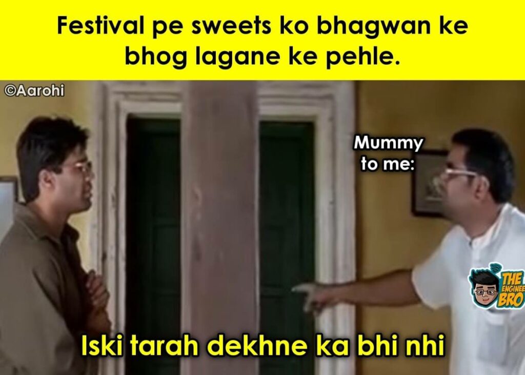 hera Pheri meme with baburao and sunil shetty saying iski tarah dekhne ka bhi nahi