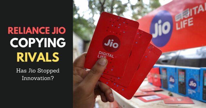 reliance jio copying designs of their rival apps