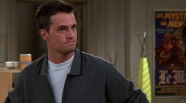 chandler bing staring angrily