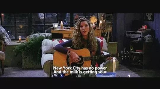 phoebe singing song while there was power cut