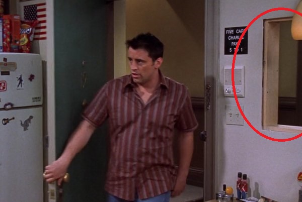 hole in joey's apartment in friends