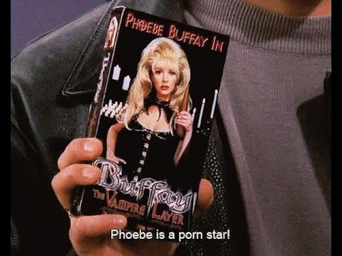 phoebe buffay as a gothic girl in her adult movie cassette