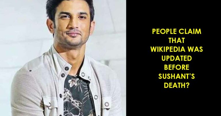 Did Wikipedia Update Sushant Singh Rajput’s Death Beforehand? Let’s find out!