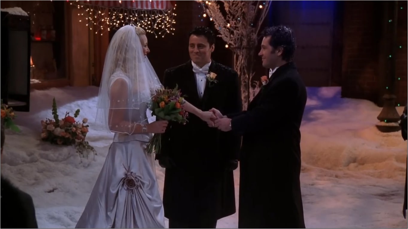 phoebe wedding with mike with joey as a minister