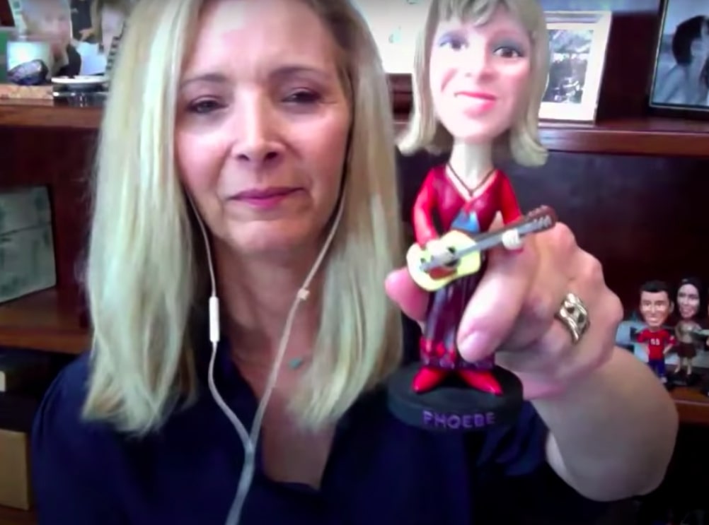 bobblehead of phoebe in phoebe's office