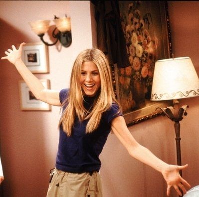 rachel green when she is happy in friends series