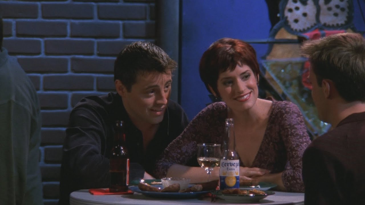 joey with kathy and chandler in a date