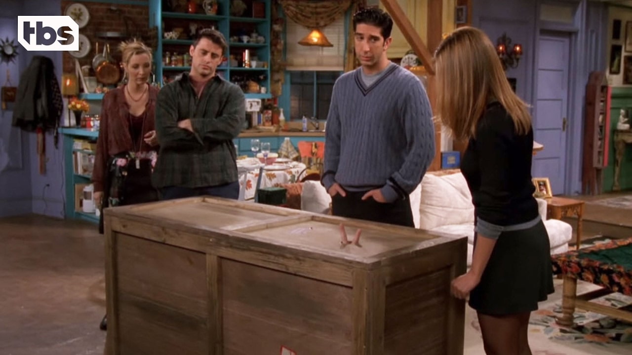 joey punishing chandler and asks him to be in a box