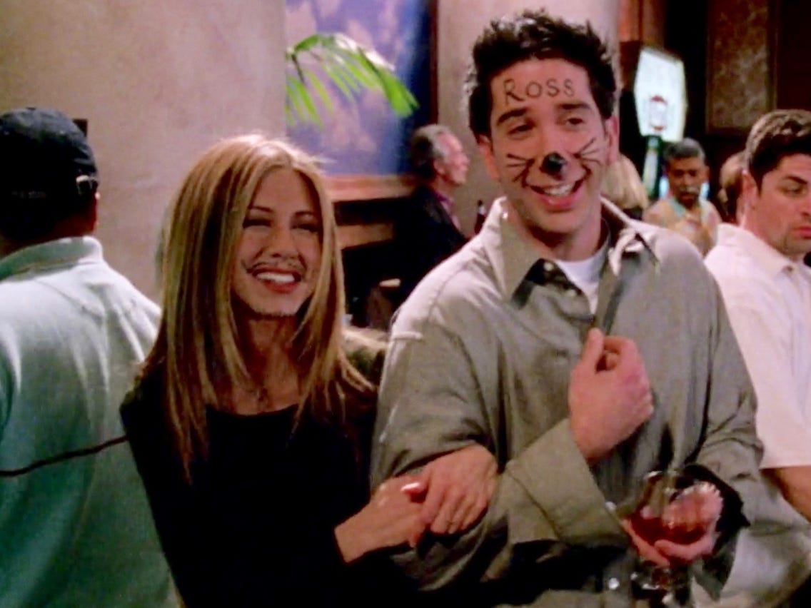 ross and rachel in friends in las vegas