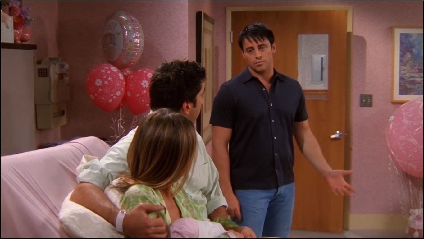 the scene where no one proses rachel in friends in season 9