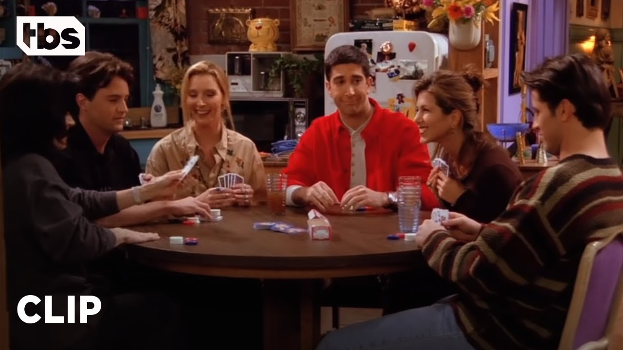 friends playing poker in an episode