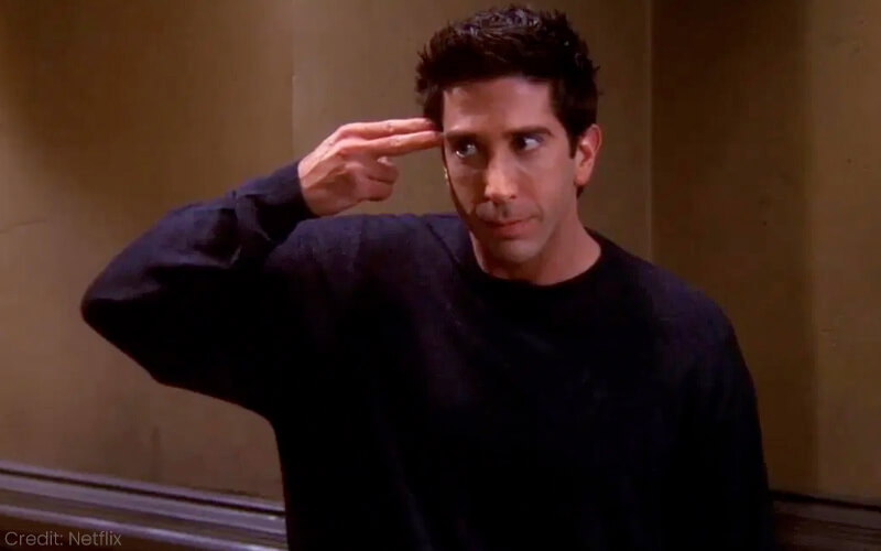 ross geller in his unagi pose