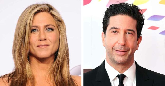 jennifer aniston and david schwimmer from friends in the scenes fans liked