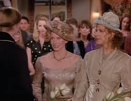 carol and susan in their wedding in friends