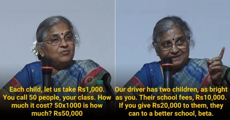 Sudha Murty’s Response When Her Son Wanted To Go To A 5-Star Hotel Is How Parenting Should Be Done