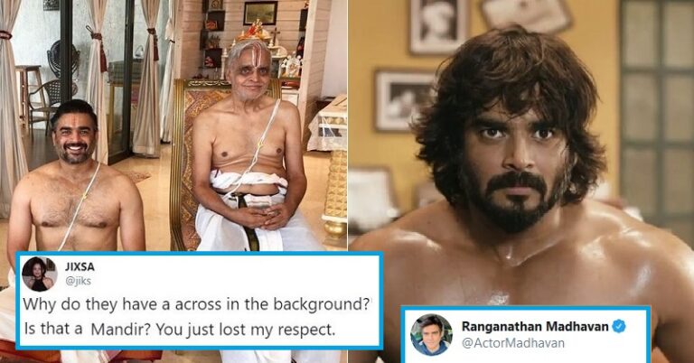 R Madhavan’s Savage Reply To A Person Who Trolled Him For Keeping Cross At Home
