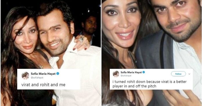 Sofia Hayat intimate relationship with Rohit Sharma