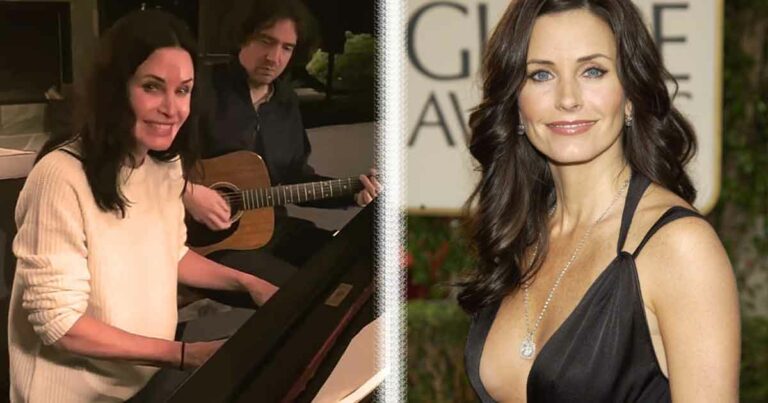 Checkout Courteney Cox Playing FRIENDS Theme Song On Piano!