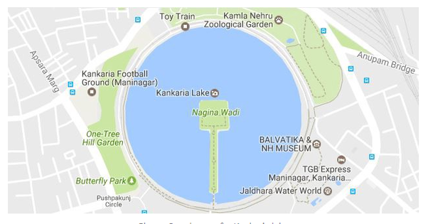 Kanakaria Lake in Ahemdabad interpretation of SBI logo