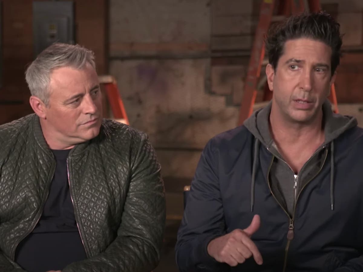 david schwimmer and matt leblanc from friends reunion