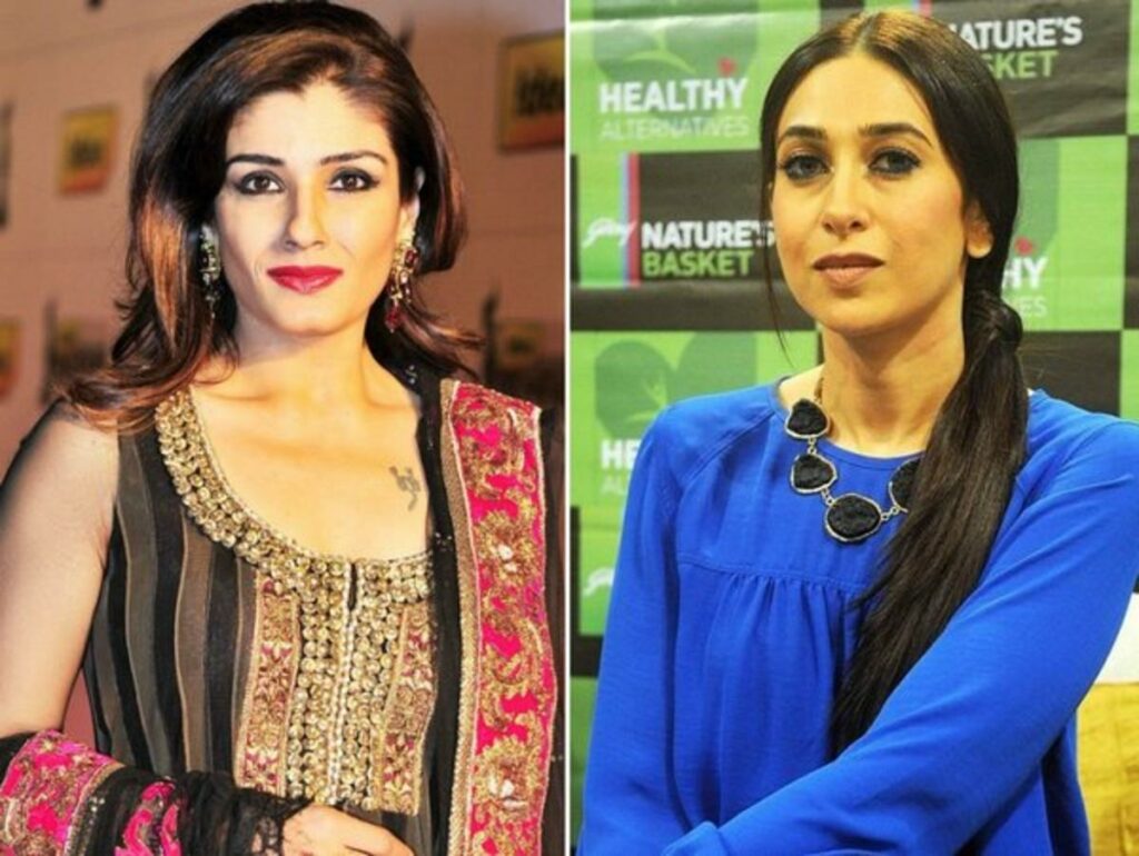 Karisma Kapoor and Raveena Tandon