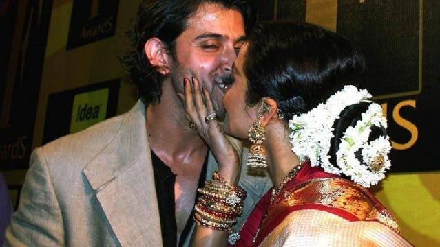 Kiss Of Hrithik Roshan And Rekha