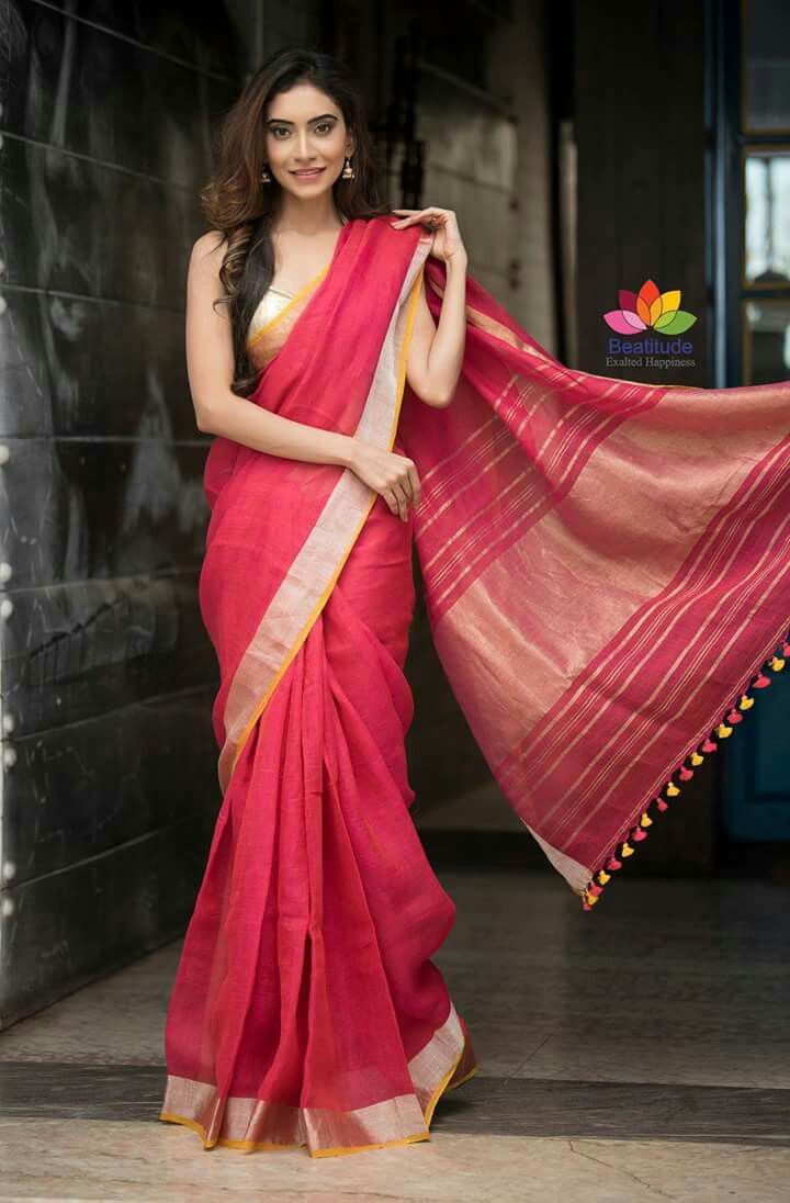 clicking pictures with a floating saree pallu