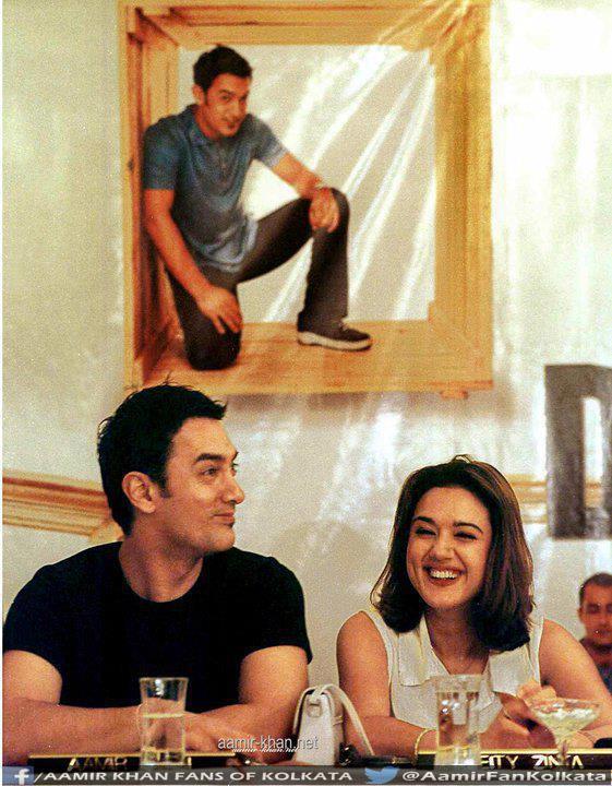 aamir khan with preti zinta