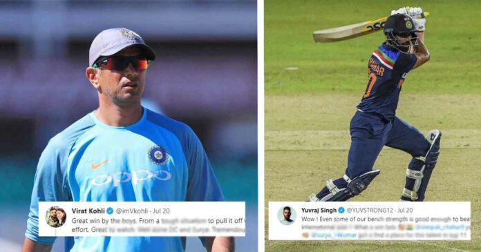 virat kohli and yuvraj singh tweet after india wins against sri lanka