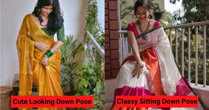 Instagram saree poses for girls