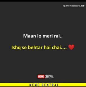 chai lovers funny hindi meme