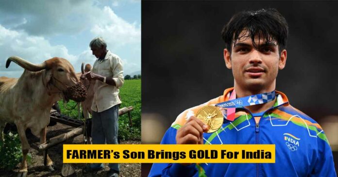 neeraj chopra brings gold from india, his father is a farmer