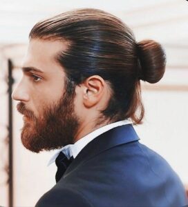 man bun hairstyle