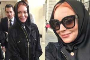 lindsay wearing simple hijab