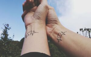 heartbeat tattoo for couples