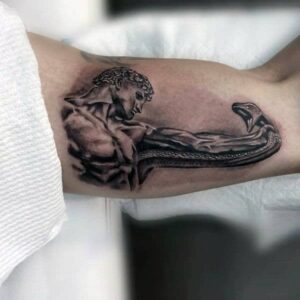 biceps tattoo on arm for men