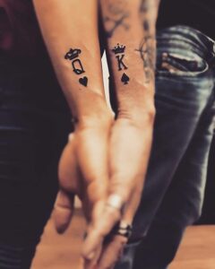 king and queen couple tattoo ideas