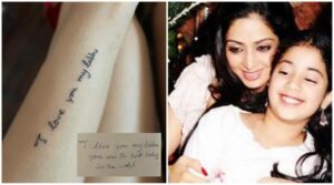 Janhvi Kapoor tattoo Sridevi