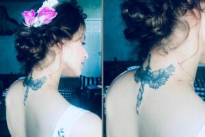 kangana's fearless tattoo on back