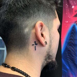 small size tattoo for neck