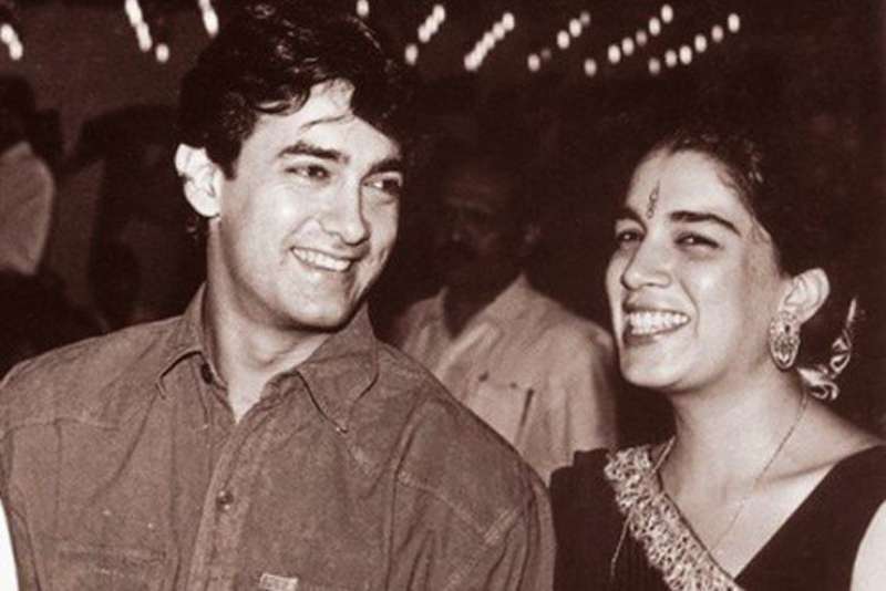aamir and reena laughing
