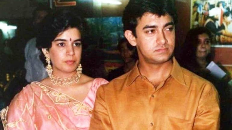 aamir khan and reena dutta in an event