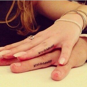 finger tattoos as small couple tattoos