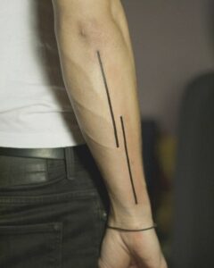 single line tattoo ideas for men