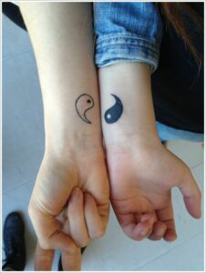 yin yang tattoo for couple