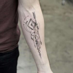 geometric tattoo for men on arms